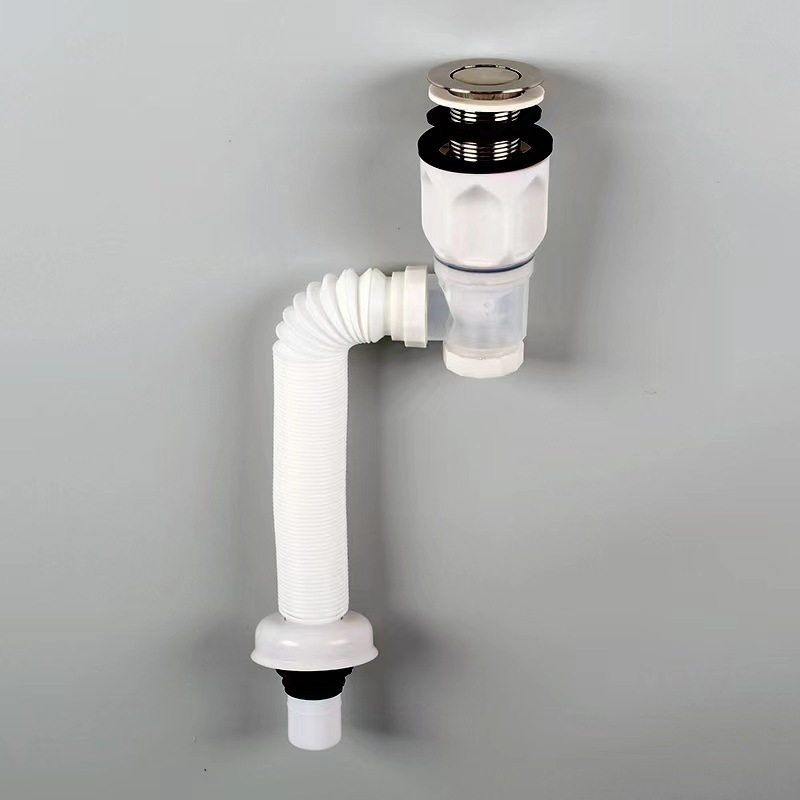 TEMU Odor-, -saving Flexible Sink Drain - , Durable Stainless Steel & Abs, For Kitchens & Bathrooms