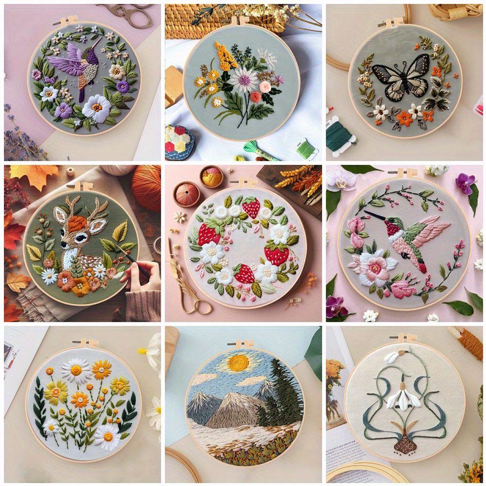 

Embroidery Kit - , & Wreath | Includes Mixed & |