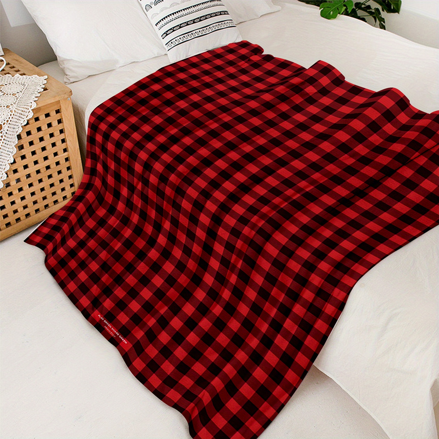 

Blanket, Checkered, , , Polyester, , , For Bed, Sofa, , Camping, - 200-250g Weight