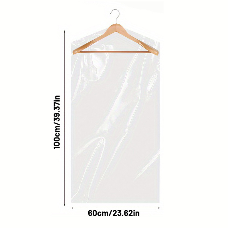 100 300 500pcs clear garment bags for suits dresses waterproof plastic dustproof hanging cover for home storage travel