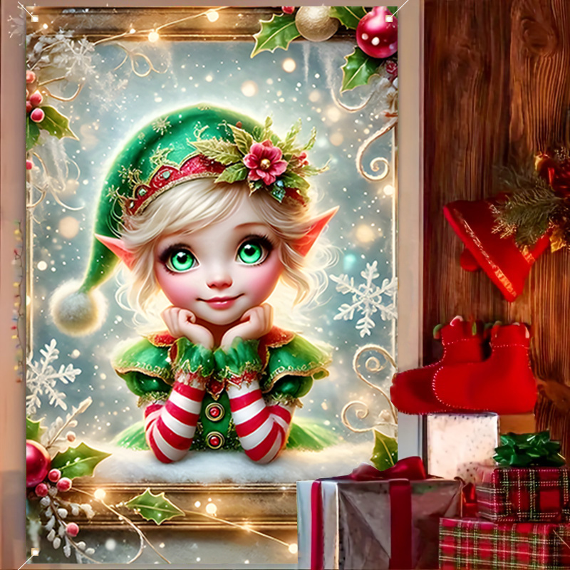 

1pc, Christmas Elf , 31x47in, Polyester Decor, / Use, No Needed, For &