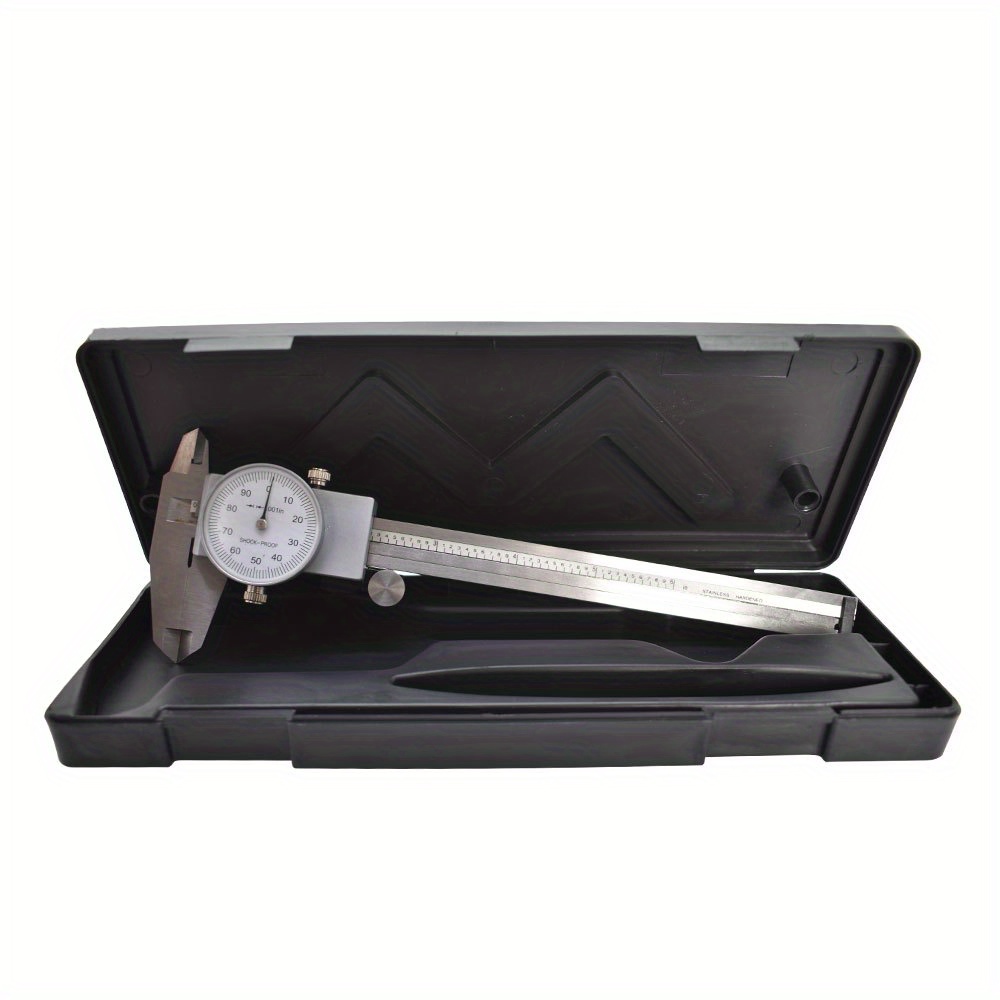 

Precision 6-inch Dial Caliper - Hardened Stainless Steel, 0.001" For Inside/outside Dimensions & Measurement, Includes Carry Case