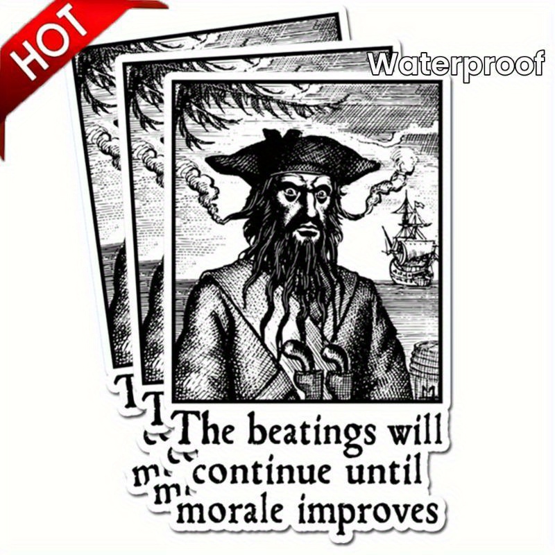 

3pcs The Beatings Morale Improves Decal Car Laptop Decals For Car, , , , Windshield, , , Cup, Helmets, Boats, , Decoration