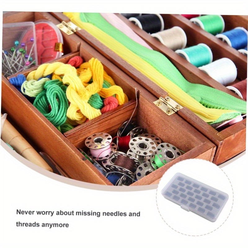 28-Compartment Plastic Bobbin Organizer with Thickened Foam Inserts, Sewing  Craft Tool Storage Case for Knitting and Textile Supplies, Art Supplies Or - Main Image