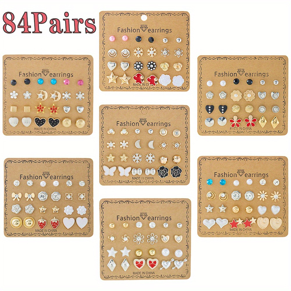 

84pairs - For Women, , Multiple Set, Jewelry For Women