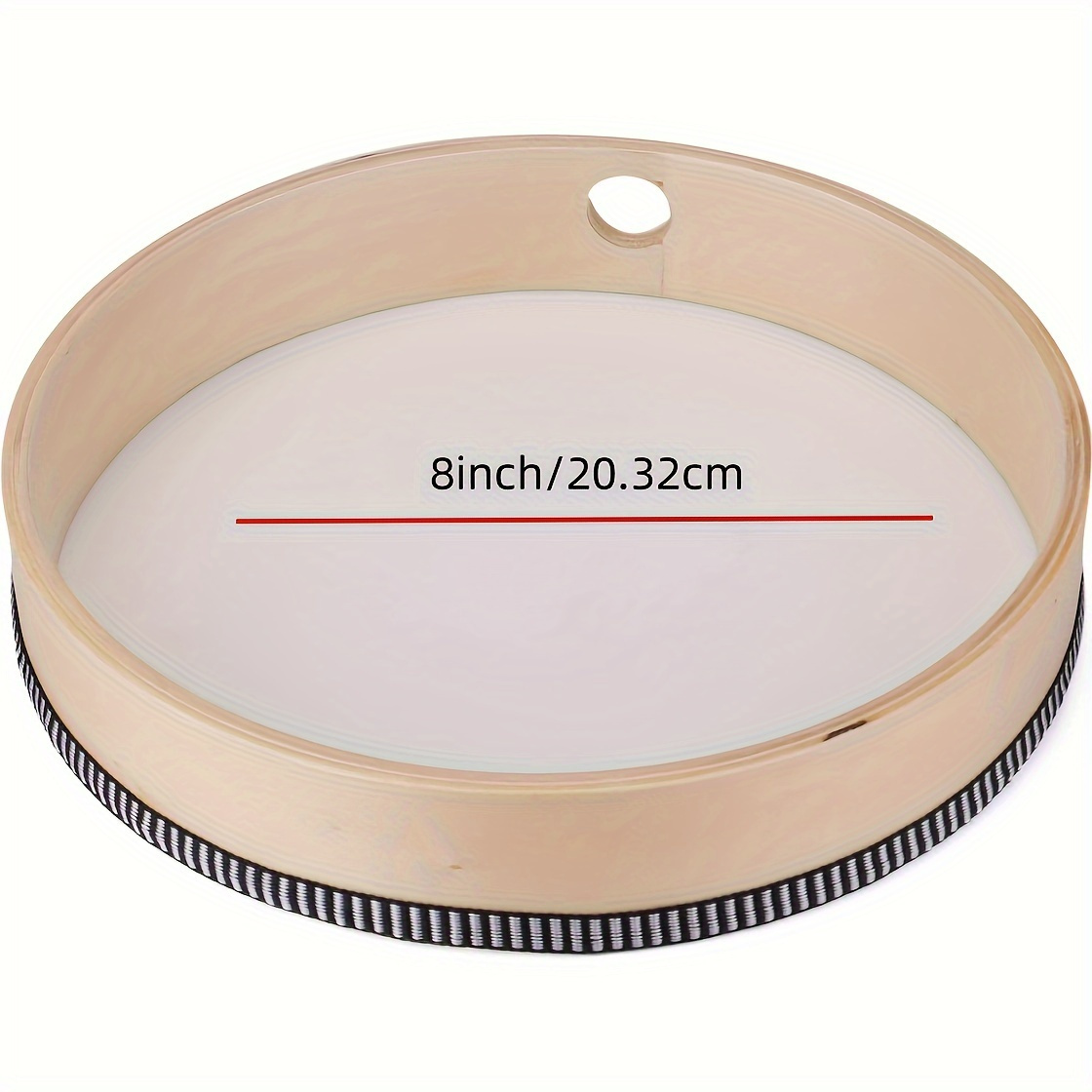 Image of Natural Wooden Hand Drum For Adults - Educational Percussion Instrument With Mallet, Perfect For Home, School And Party Decorations