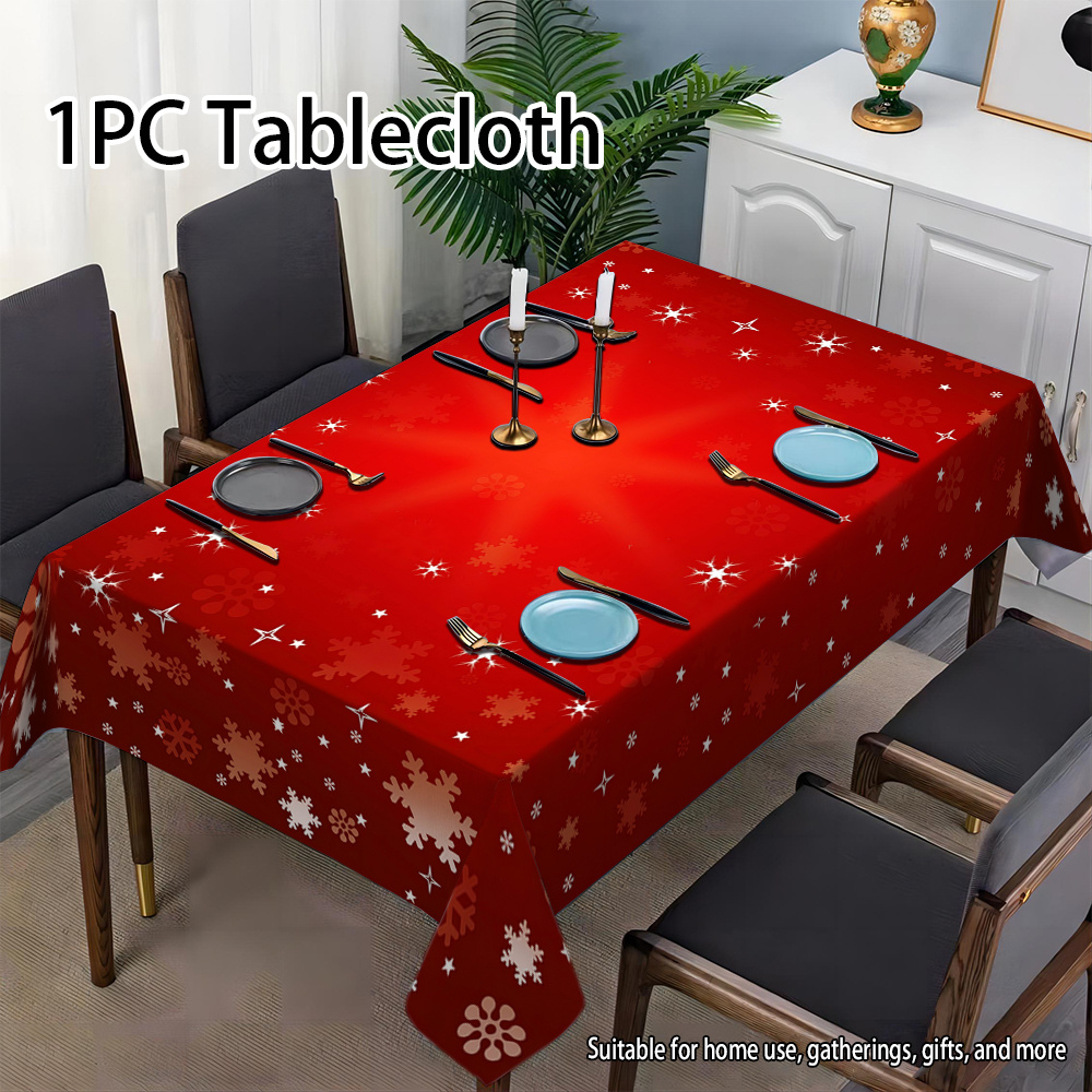 

Christmas Tablecloth - Red , & Dry, For Dining & Decor, , & Rectangular Tables