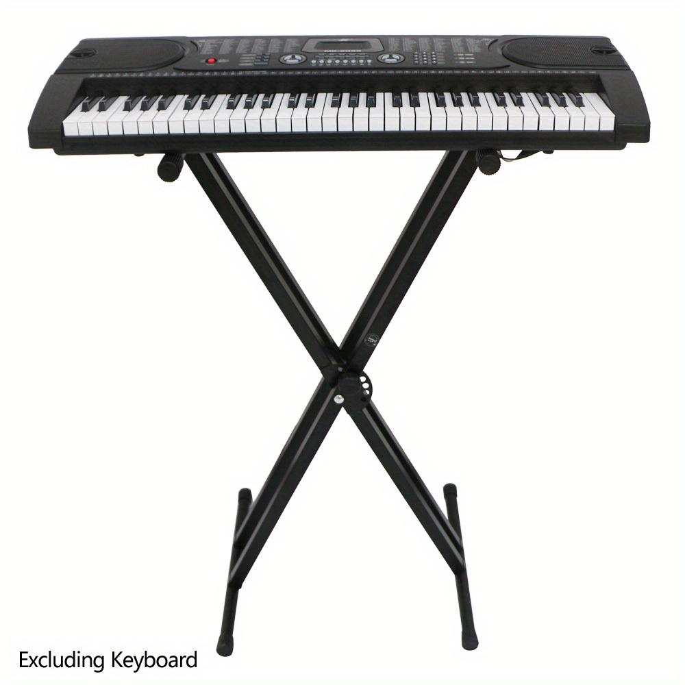 Image of Dual-tube X-shape Keyboard Stand Black
