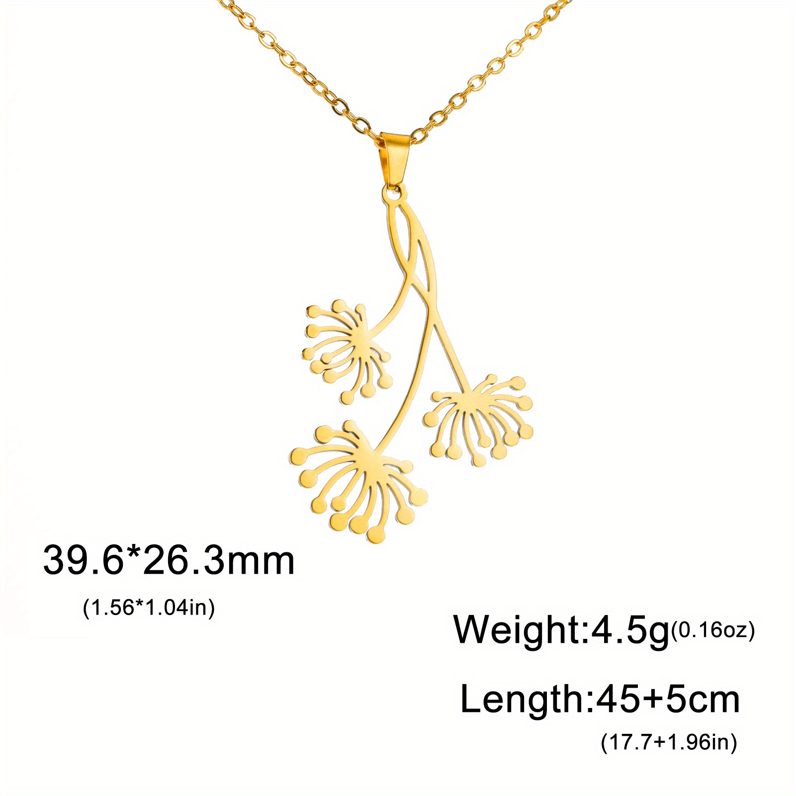 1pc Men's Fashion Dandelion Pendant Necklace Stainless Steel Bohemian Necklace Suitable For Daily Wear New Wedding Bridesmaid Jewelry Gift