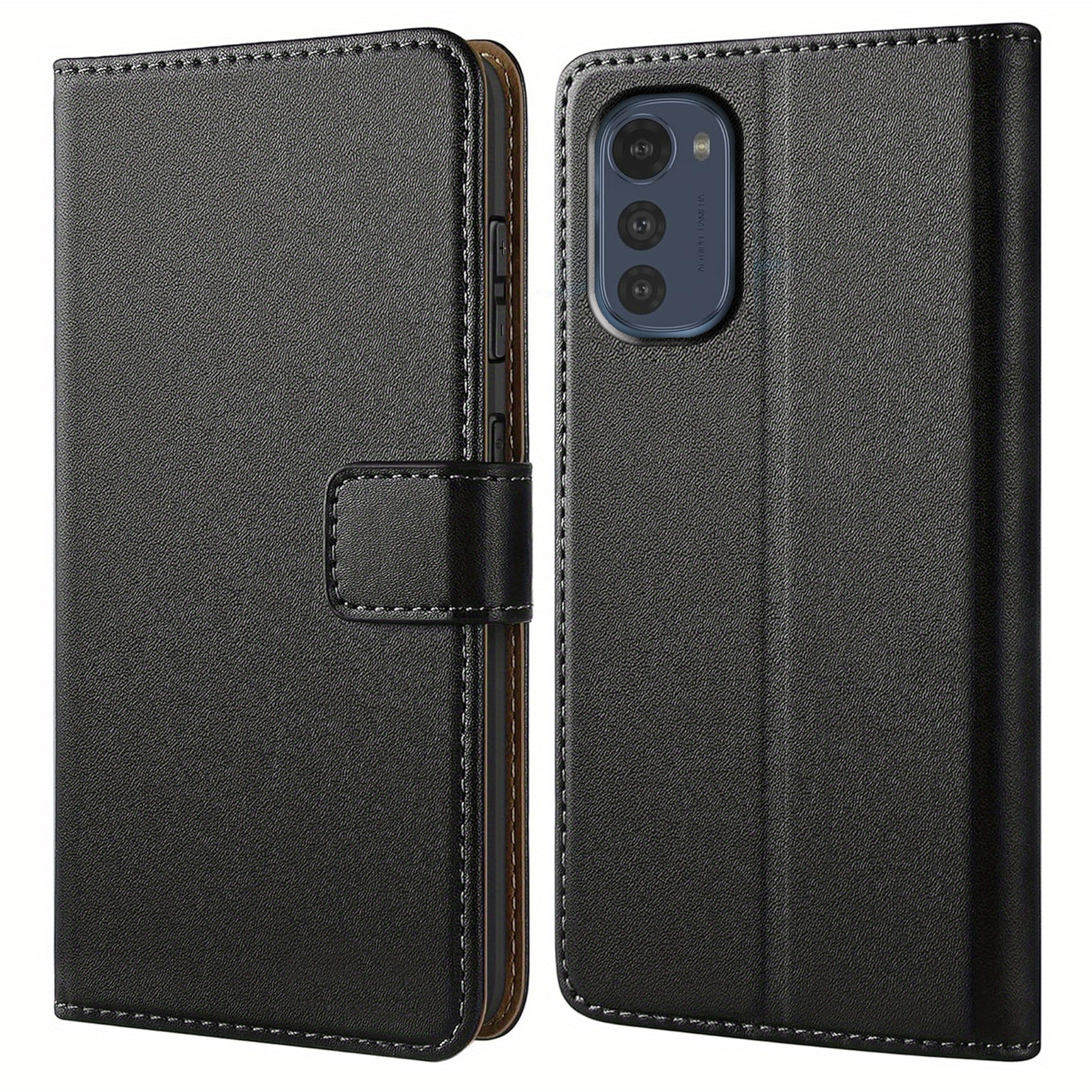 

Étui Portefeuille Noir avec Béquille pour Motorola G Play 5G Moto G20 G30 G50 G60 Moto E13 E20 E22 E22i E30 E32 E40 Coque de Protection en Similicuir à Rabat