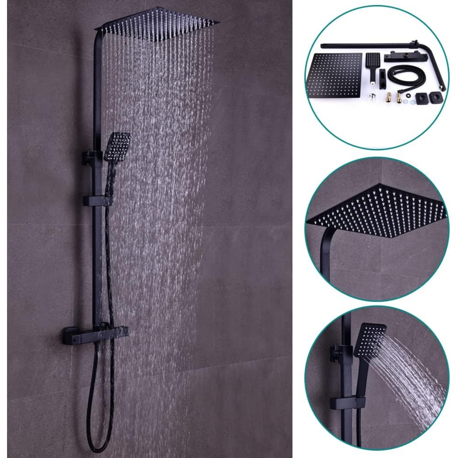 EMKE Colonne De Douche Avec Thermostat, Colonne De Douche, Douchette à