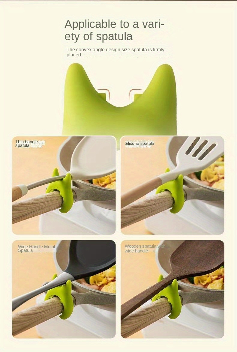 1pc innovative no drill kitchen spatula holder anti   integrated design   storage details 3