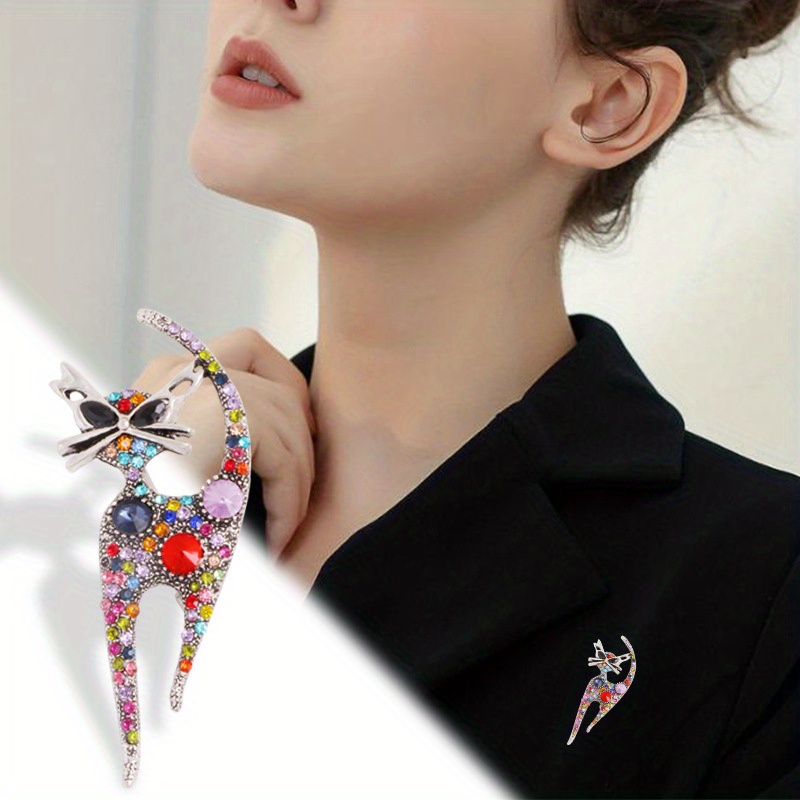 

Multicolored Cat Brooch Pin - Jewelry For Women And Men