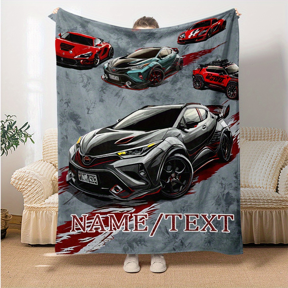 

-ready, Custom Name Flannel Throw Blanket - Lightweight, For Sofa, Bed, Office, Camping & Travel | Perfect Gift