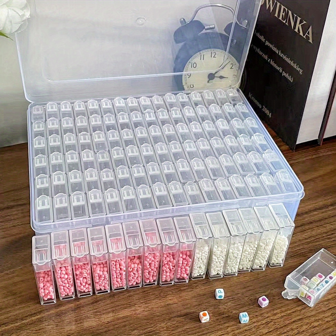 

96-grid Diy Beading And Storage Box Set - Multifunctional Needle And Thread Tool And Supplies Organizer