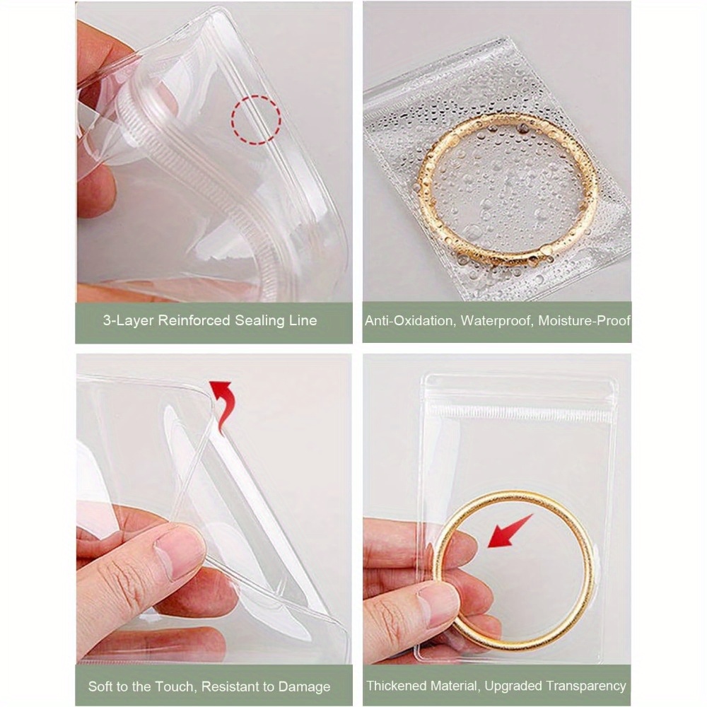   3 in 1 acrylic jewelry organizer with 60 portable bags plastic storage box for earrings rings necklaces bracelets travel friendly jewelry organizer with dividers Product details 7