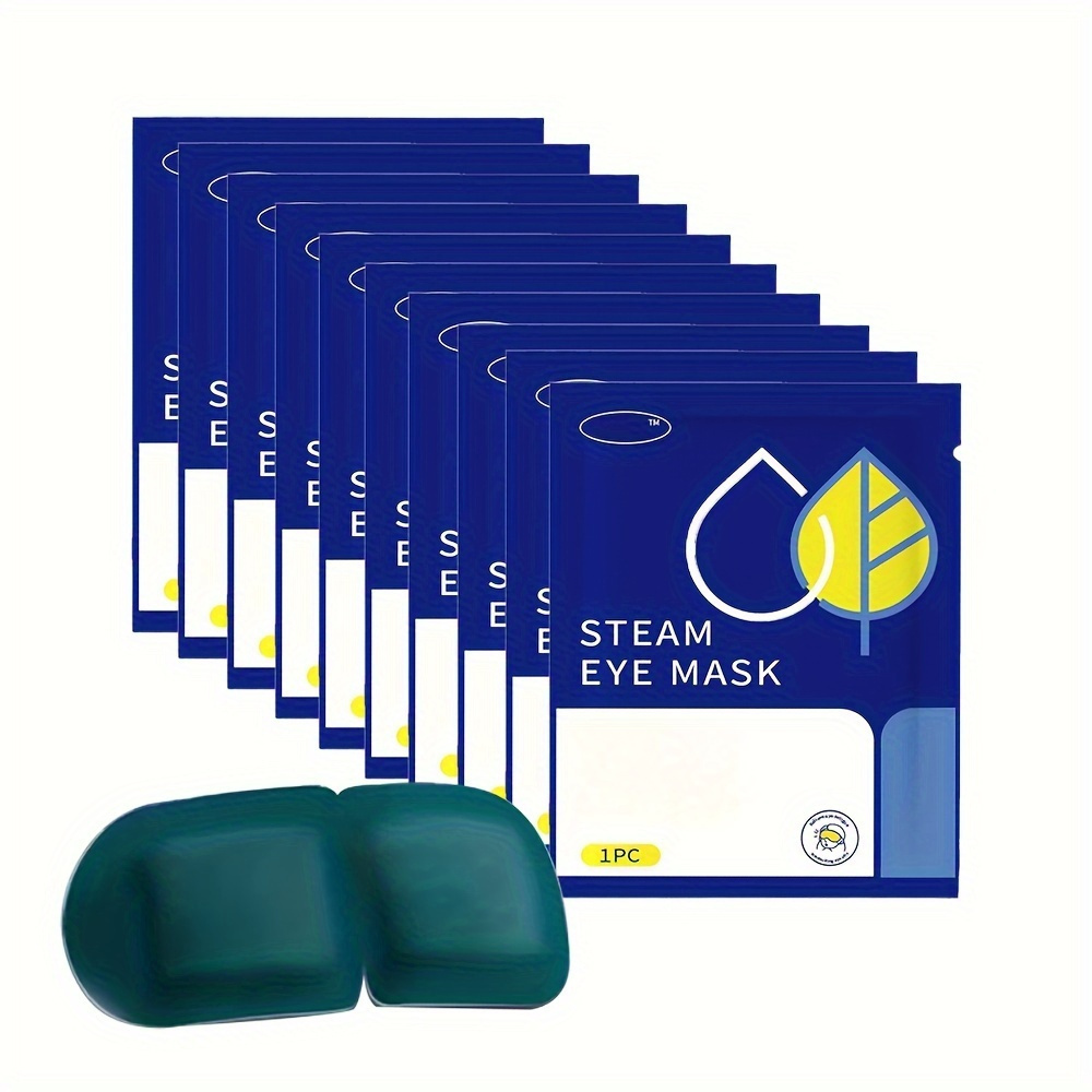TEMU 10pcs Lutein Steam Eye Mask, Hot Compress Eye Mask, Self- Sleep Eye Mask, Disposable Eye Mask.