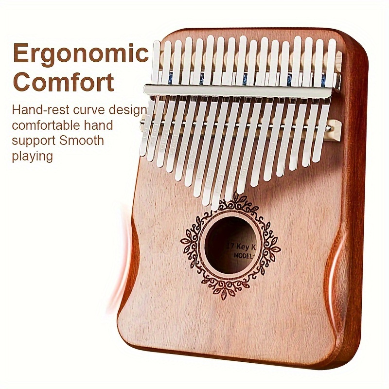 

17-key , Ergonomic Portable Finger , Mbira Finger , With Learning Guide And Tuning Hammer, For Adults, Beginners, Hobbyists, And Professional Players