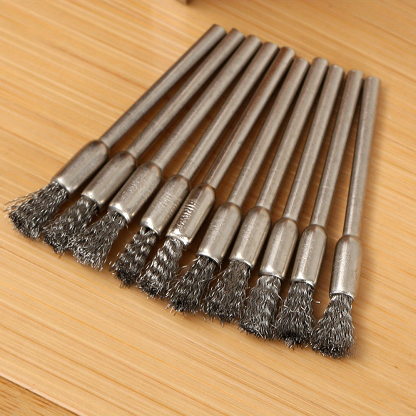 15pcs Heavy-duty Stainless Steel Wire Wheel Brush Set Compatible For Rotary Tools (drills) - Metal Bristles For Cleaning, Deburring, Polishing, Rust & Removal - Durable Wire Wheels With 3.17mm Shank