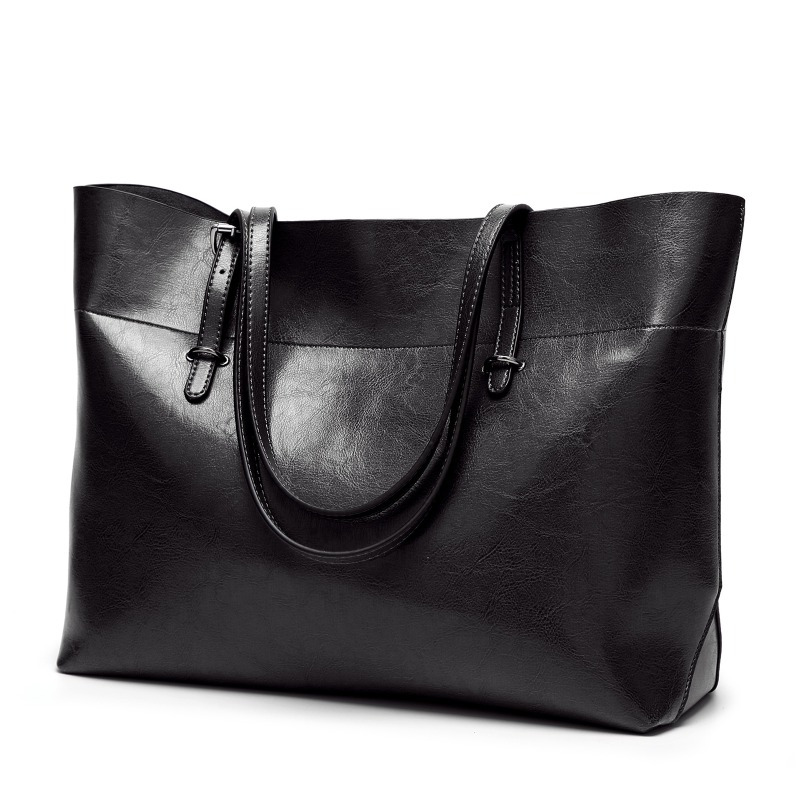 TEMU Oversized Handbag Vintage Genuine Leather Women's Handbag Single Shoulder Bag Satchel Handbag With Top Handle Women's Evening Bag
