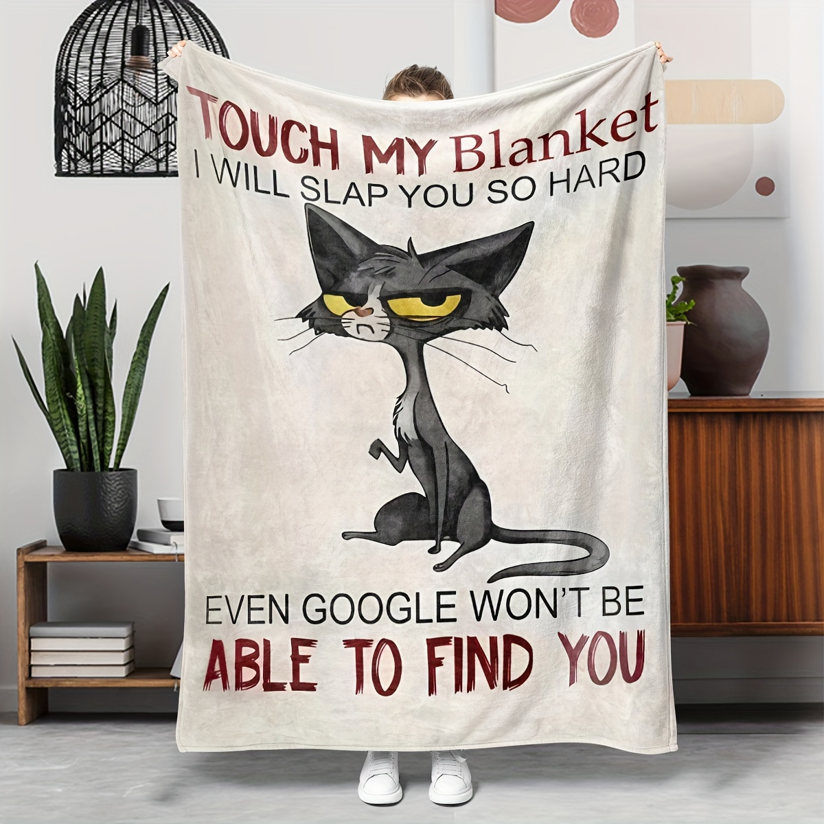 

1 Blanket, Cat Pattern, And Sofa Bed Blanket, Blanket, Nap Blanket