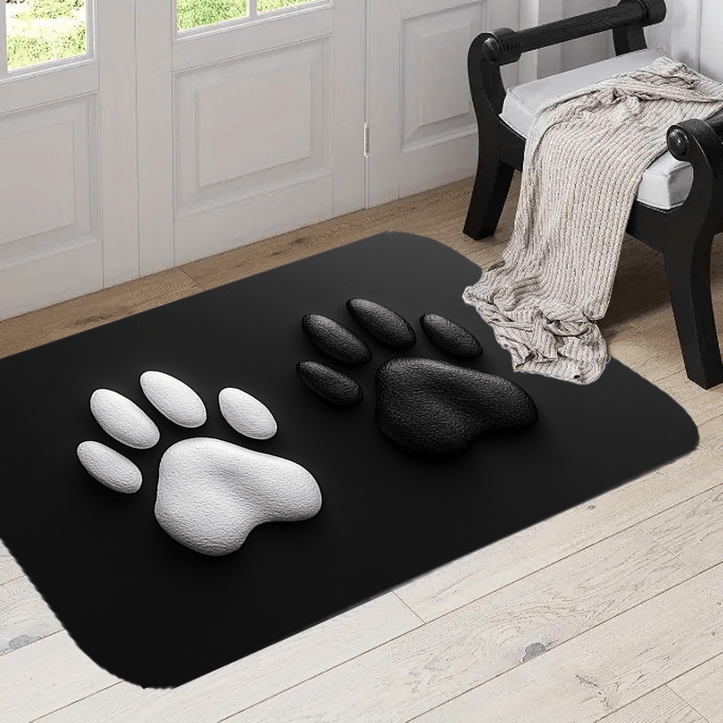 

1pc Mat, Washable, And Dog Paw ,