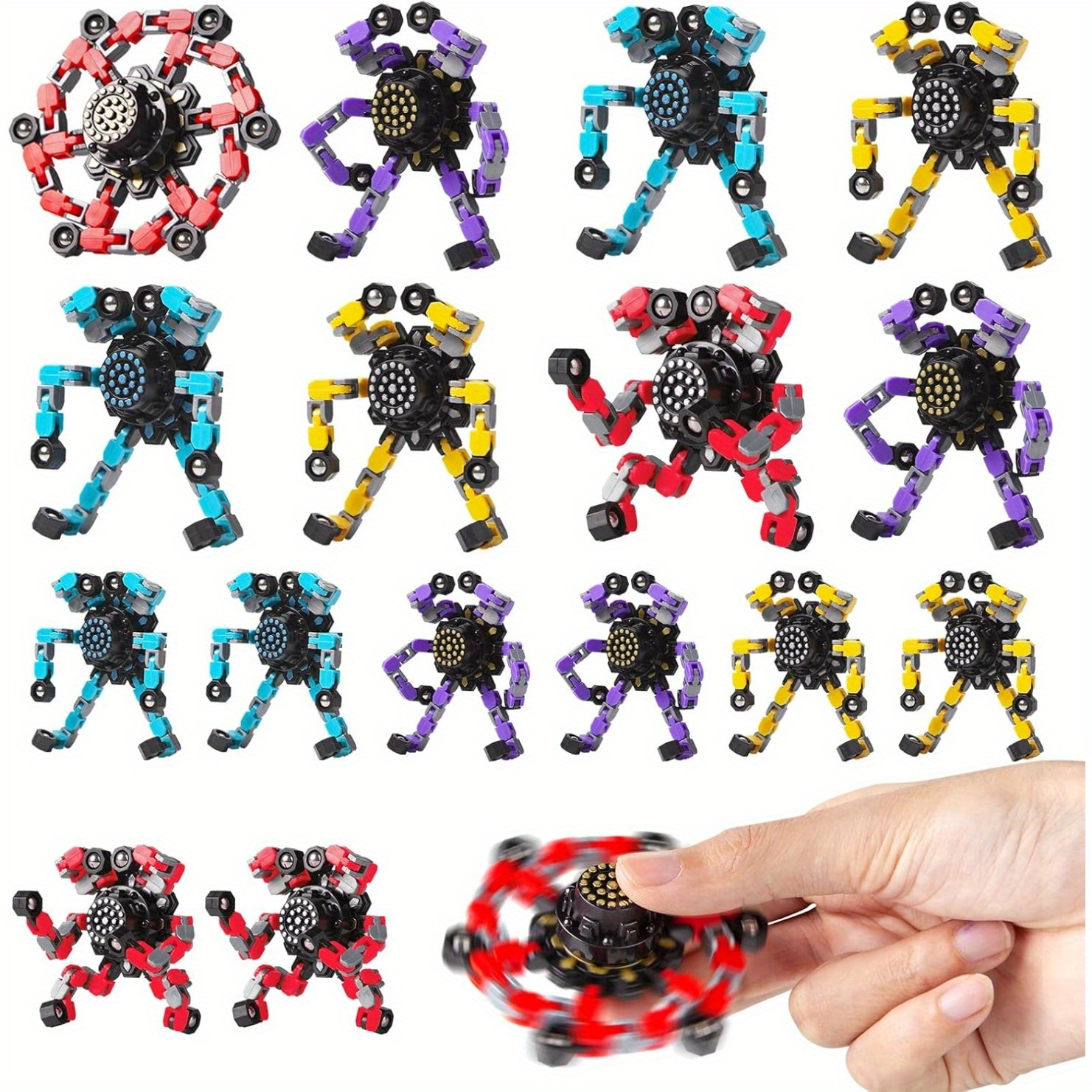 

Finger Toy, Fidget Toys, Transformable , Transformable Chain Robot Diy Deformation Robot Mechanical Party Birthday Christmas Gift