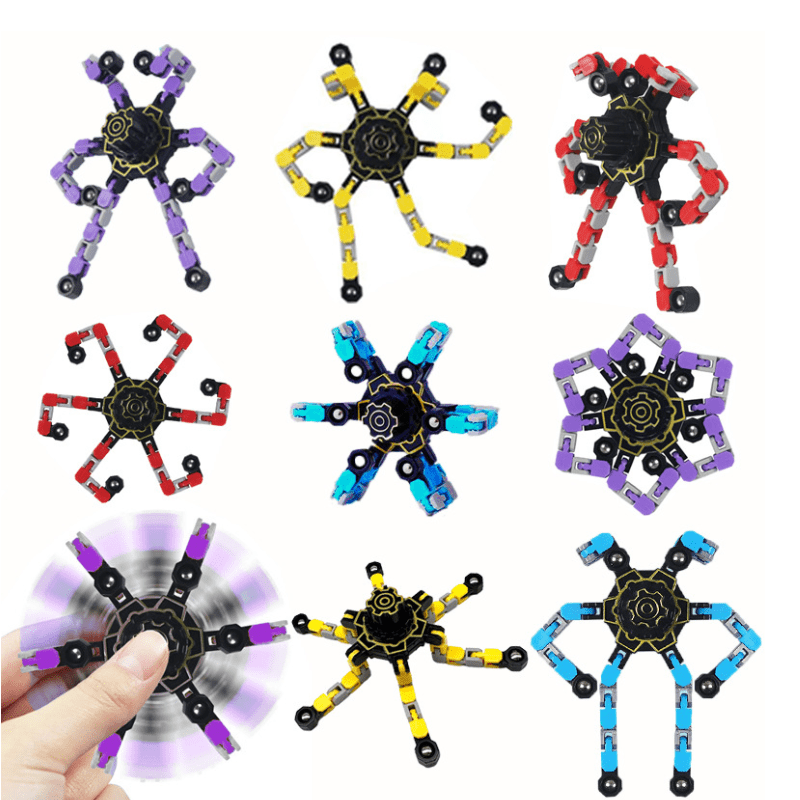 手指玩具，减压玩具，可变形旋转器，有趣玩具可变形链式机器人diy变形机器人机械旋转器派对生日圣诞礼物 详情 4