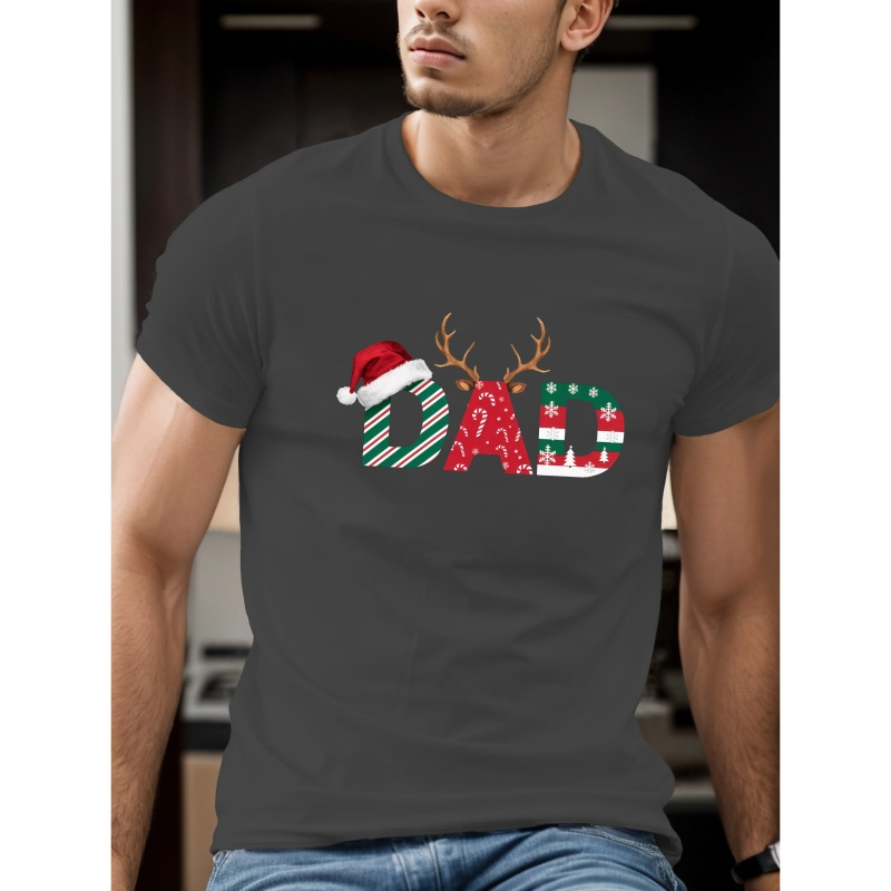 

Christmas T-, "dad" , , Summer Top, , Regular Fit, , Size
