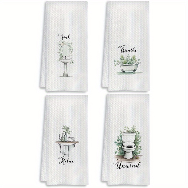 

4pcs - Towel Set - , , And -drying For Bathroom, & Spa Decor - , 18x26 , For Use