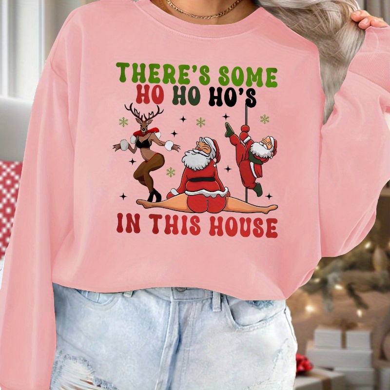 

's Christmas Dancing Sweatshirt - , Long Pullover For Fall & , Washable