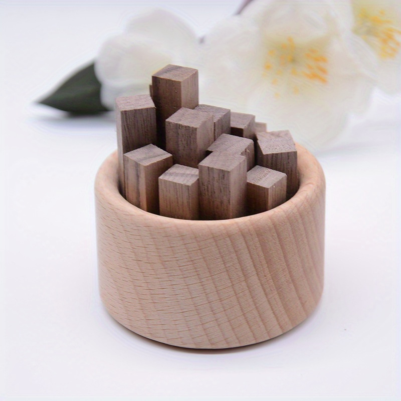 Image of 1set Walnut Pile Essential Oil Diffuser - Living Room, Study, Office Stick Set - , No Battery/electricity, Cylinder Home Decoration Tabletop Ornament - Slow Release , 1 Se