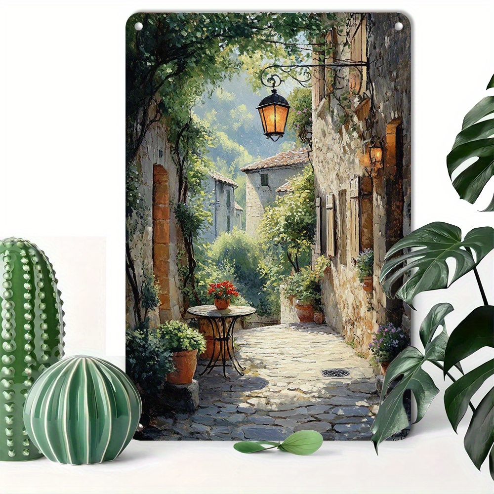 

1pc, Panneau en Étain Chic Italie Rétro Plaque en Métal en Aluminium Décor, Décor d'Art , Décor Rétro pour Maison & Bar (8x12 Pouces / 20*30cm), pour la Décoration de Chambre