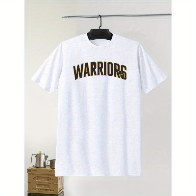 

Warriors Graphic Tee For Men - Casual Crew Neck, Short Sleeve, Lightweight & Comfy Summer T-shirt