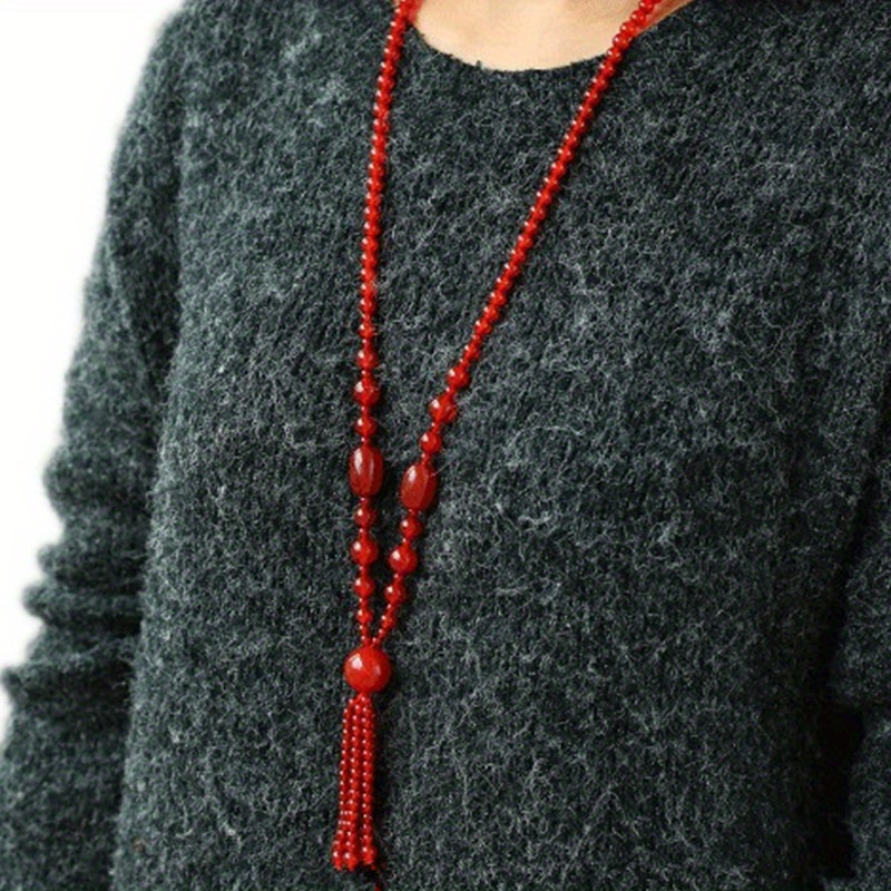 Nautical Tribal Style Agate Y Necklace for Women