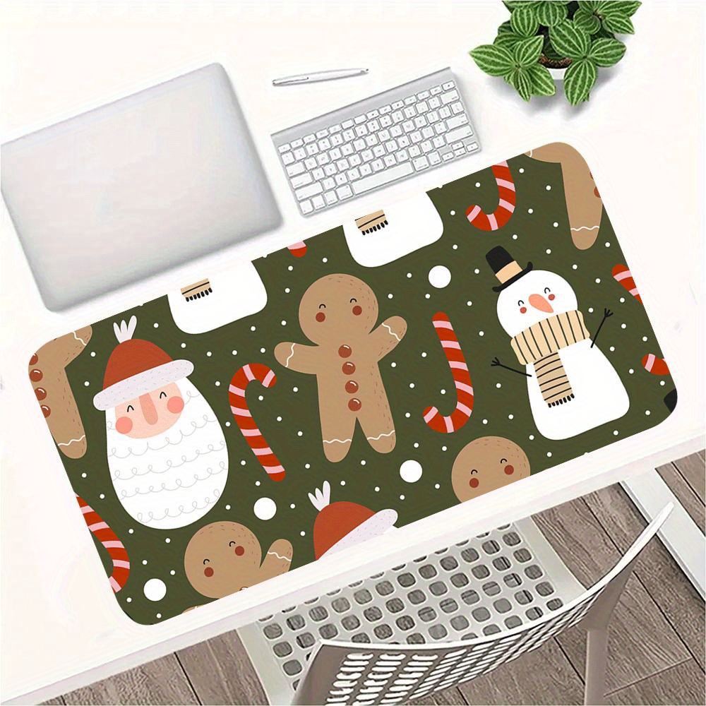 

Extra-large Christmas & Thanksgiving Mouse Pad - Non-slip, Edge Desk Mat For Gaming And Office Use, Compatible With Computers And Laptops