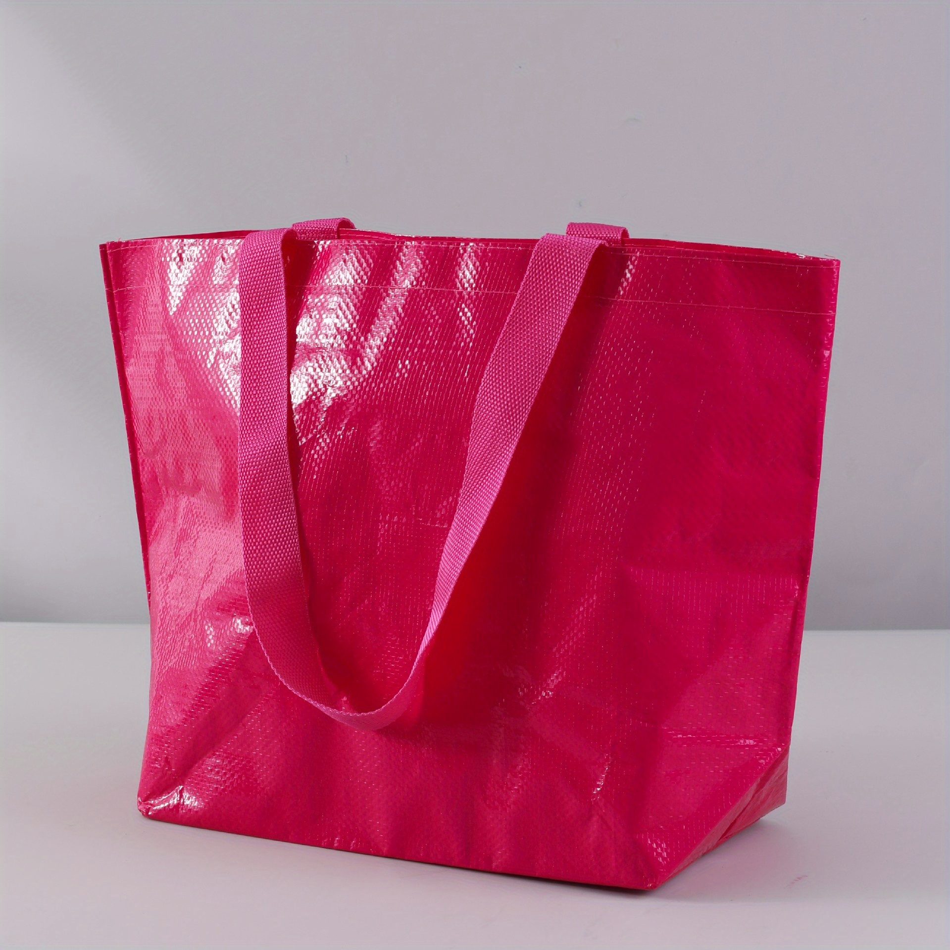 Image of Heavy Duty Tote Bags, Reusable Shopping And Merchandise Bags With Wide Bottom, Durable Handled Gift Bags For Clothing Stores, Multipack, Supports 15-40 Lbs, Large Shopping Tote Bag