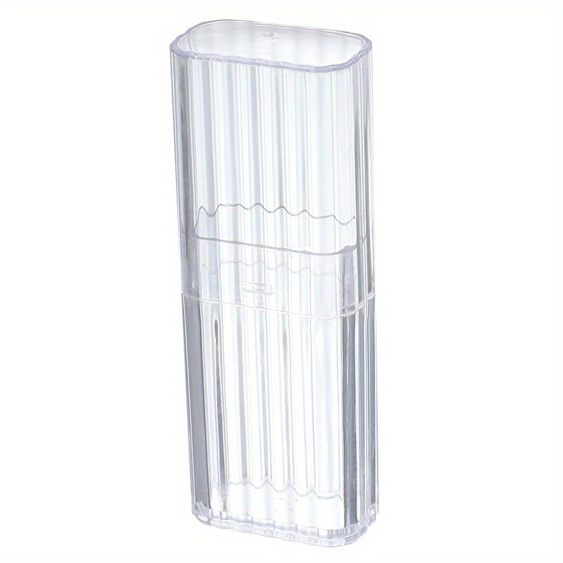 1pc Portable Clear Small Items Storage Box - Travel, Bathroom Organizer, Dust-Proof, Oil-Free, and Space-Saving Container for Swab, Sticky Toothpicks, and More - Compact and Versatile Storage Solution, Baskets, Bins &amp; Containers for *