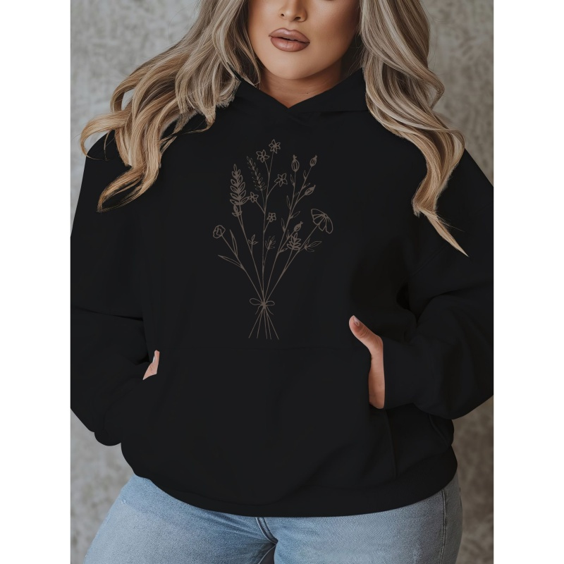 

Plus Size For - Long Pullover , & Letter , For Fall/