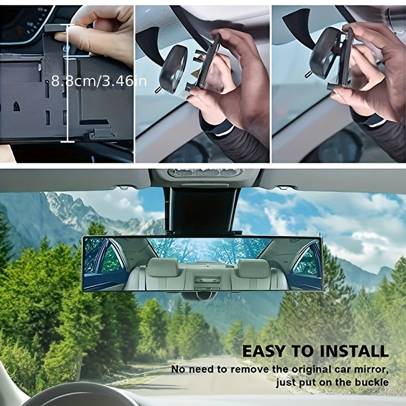 1pc wide-angle rear view   - fog-resistant & glare-free, curved glass for   visibility -   car accessory,   enhancement, vehicle visibility aid, sleek car accessory, modern vehicle upgrade,   construction, durable automotive part, antiglare free  , automotive glare reduction, antiglare free   car backside approach decor at(($~right)  automobile     interior ! <<<rules expansions googinterfacesgere Product details 2