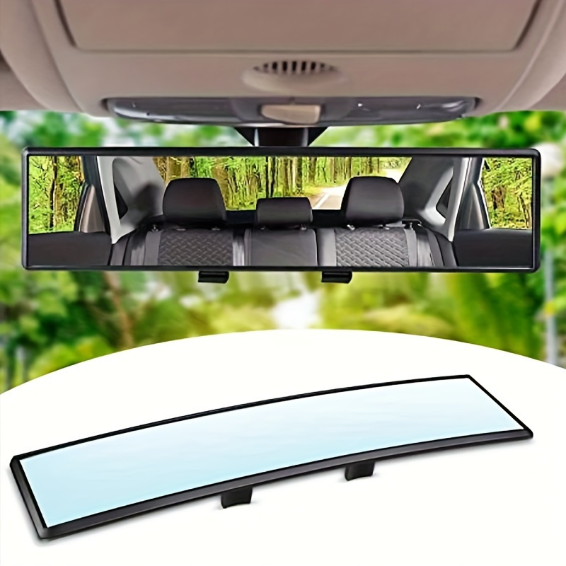 TEMU 1pc Wide-angle Rear View Mirror, & Glare, High-definition Curved Glass, With Double-sided Tape For Visibility, For Vehicle Safety And Interior Accessory