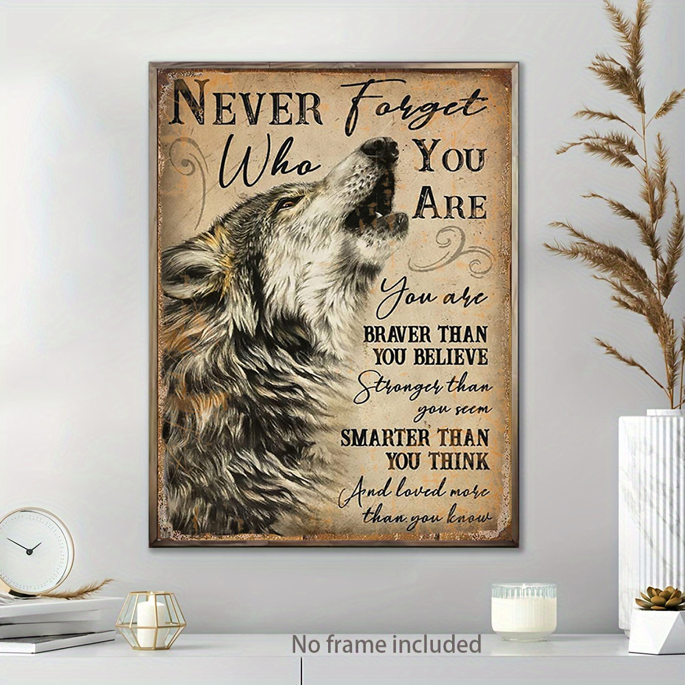 " Inspirational Wolf Spirit Canvas Art Print, 12x16 Inch - Frameless Wall Decor For , Perfect For Bedroom, Living Room, Kitchen, And Bathroom,halloween Christmas Decor