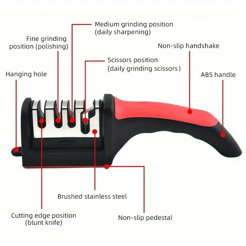 knife sharpener professional kitchen sharpening stone grinder knives whetstone diamond ceramic sharpener tool material whetstone coated diamond ceramic body pp tpr details 7