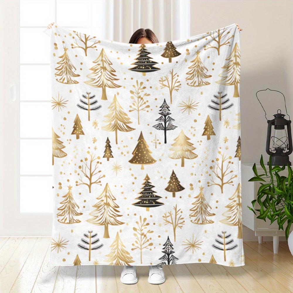 

Cozy Christmas Tree Throw Blanket - Soft, Lightweight Plush Flannel For Couch, Sofa & Bed - , Home, Best For Christmas