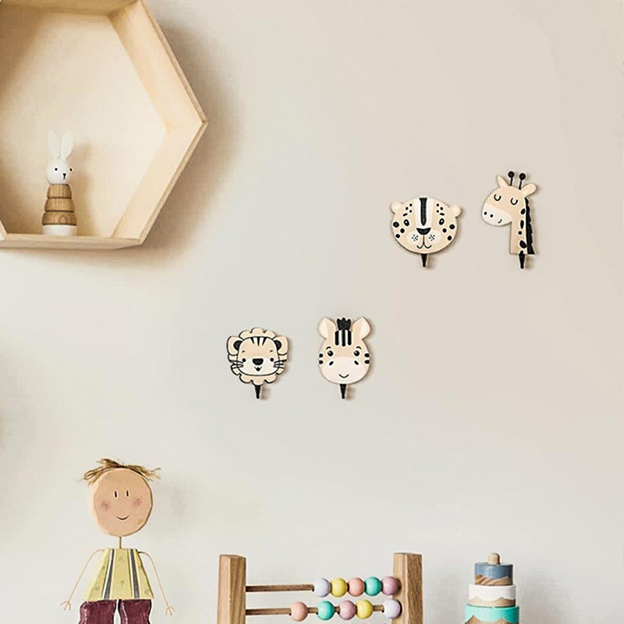 Wall Decor Animal Wall Hooks For Nursery Nursery Wooden Animal