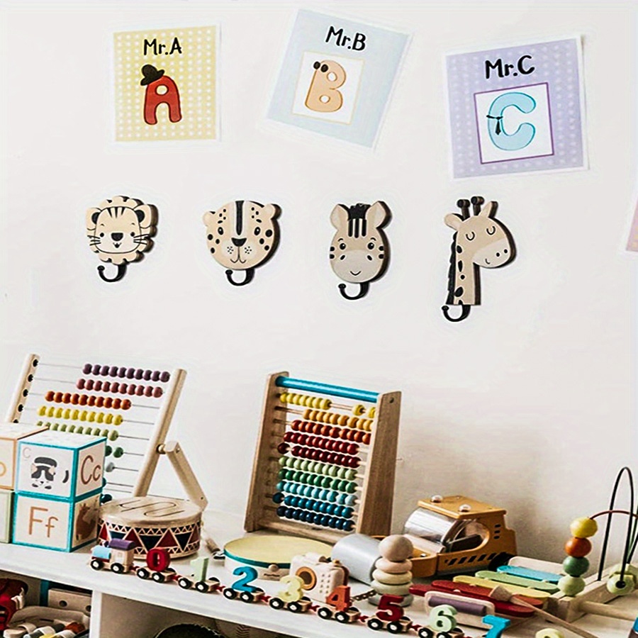 wild animal wall hooks decorative wall hooks wooden jungle Temu