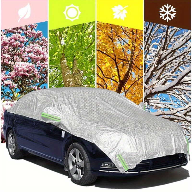 

1pc Car Cover - Waterproof, Uv & Snow Protection, Oxford Material, Fits Sedans - Windshield & Roof For Weather, Car Cover Waterproof All Weather