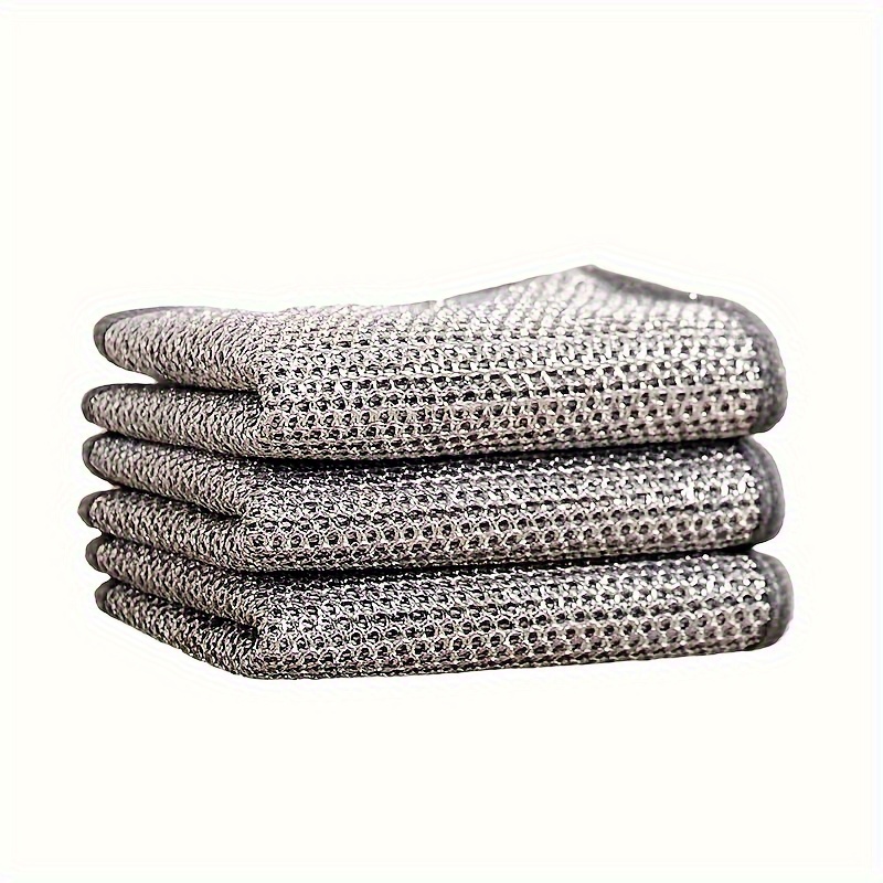 24 12pcs non scratch wire dishcloth multipurpose wire dishwashing rags for wet and dry easy rinsing reusable wire cleaning cloth wire dish towels for kitchen sinks pots pans details 8