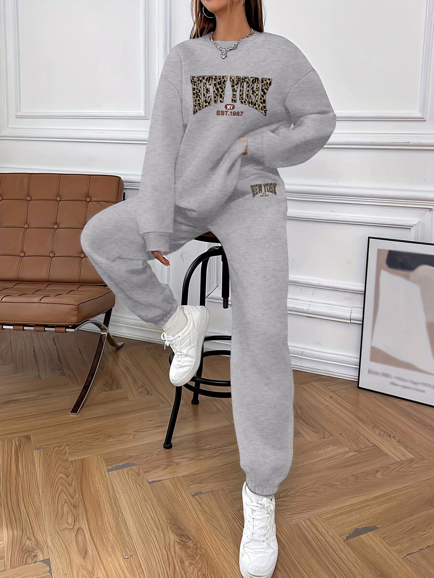 conjunto sudadera pantalones chándal mujer c5+k4 Temu Spain - Main Image