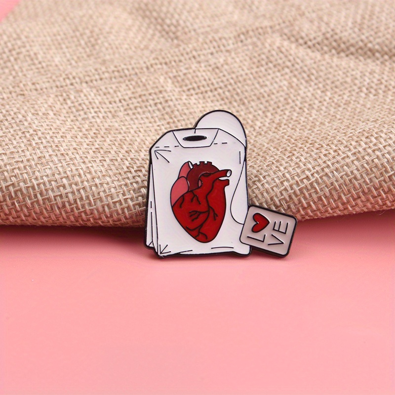 Heart-shaped Tea Bag Badge Badge